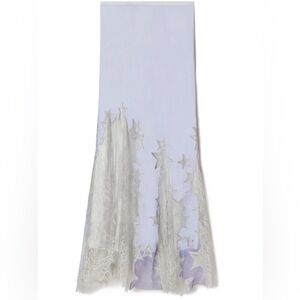 NWT TORY BURCH Silk Maxi Skirt With Lace Detailing $1,478 12
